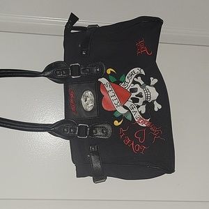 Vintage Ed Hardy Black Purse/handbag